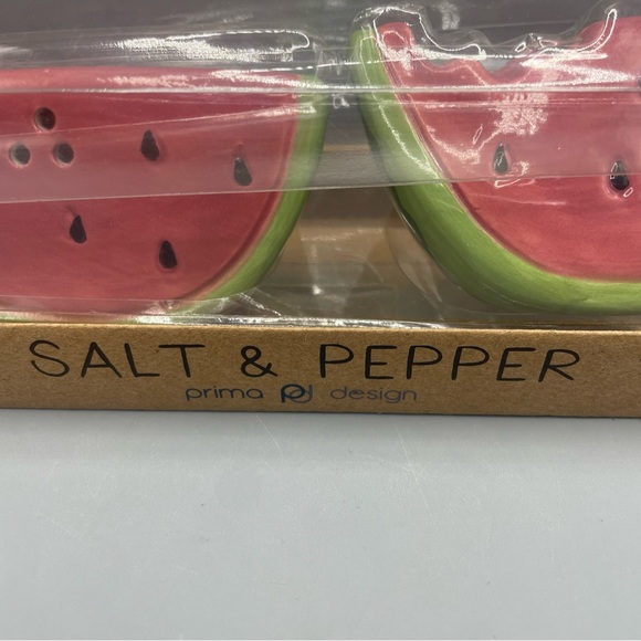 Prima Design Summer WATERMELON SLICE Salt And Pepper Shaker Set NEW - Picture 2 of 3